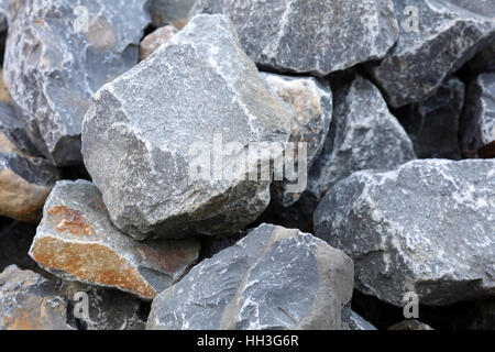 Steine Muschelkalk Muschelkalksteine Stockfoto