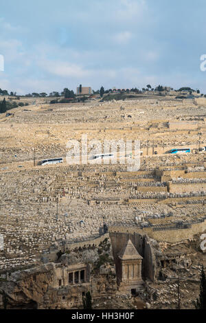 Grab des Zacharias, Grab von Zacharias, jüdischer Friedhof, Kidrontal, Jerusalem, Israel Stockfoto