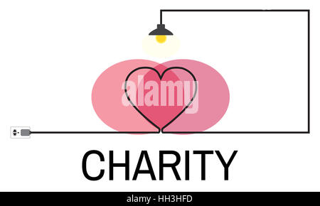 Spenden Charity Unterstützung Liebe Herz Pflegekonzept Stockfoto
