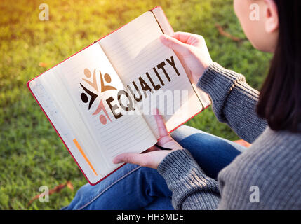 Geschlechter Gerechtigkeit Grundrechte rassistische Diskriminierung Konzept Stockfoto