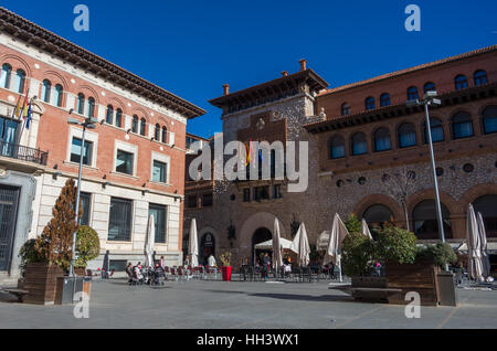 San Juan-Platz in mittelalterlichen Stadt Teruel, Aragon, Spanien Stockfoto