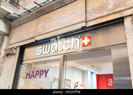 Swatch shop Stockfoto