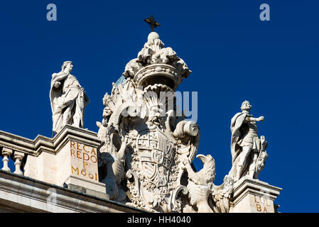 Detail des Königspalastes hautnah. Madrid, Spanien. Stockfoto