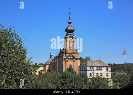 Kloster und Wallfahrt von Marienweiher, eines der ältesten in Deutschland, Landkreis Kulmbach, Upper Franconia, Bayern, Deutschland Stockfoto