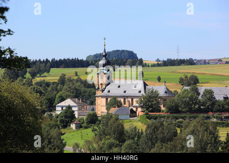 Kloster und Wallfahrt von Marienweiher, eines der ältesten in Deutschland, Landkreis Kulmbach, Upper Franconia, Bayern, Deutschland Stockfoto