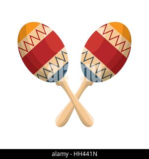 Maracas Instrumente isoliert Symbol Vektor-Illustration-design Stock Vektor
