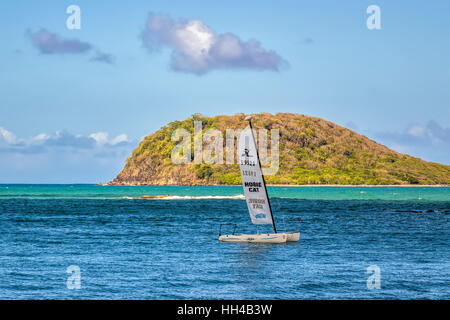 Kleine Insel vor Guadeloupe Antillen Stockfoto