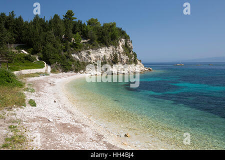 Kipos Strand an der Ostküste, Paxos, Ionische Inseln, griechische Inseln, Griechenland, Europa Stockfoto