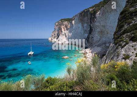 Erimitis Strand an der Westküste, Paxos, Ionische Inseln, griechische Inseln, Griechenland, Europa Stockfoto