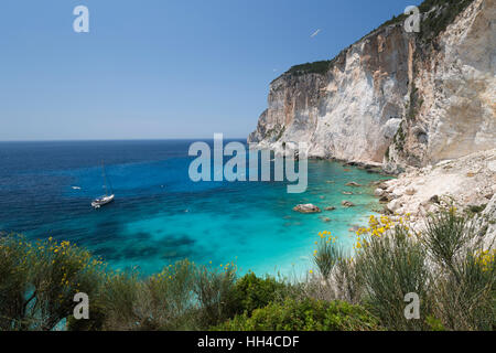 Erimitis Strand an der Westküste, Paxos, Ionische Inseln, griechische Inseln, Griechenland, Europa Stockfoto