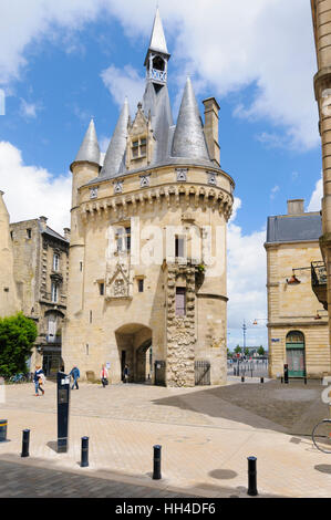 Die Porte Cailhau, Place du Palais, Bordeaux, Gironde, Aquitanien, Frankreich Stockfoto