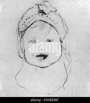 Sketch von Cecil Aldin, Time I'm Dead Stockfoto