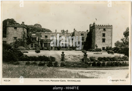 Die Westfront von Muncaster Castle, Ravenglass Stockfoto