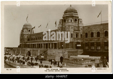 Wembley-Stadion - British Empire Exhibition von 1924 - der Stadion-Terrasse. Stockfoto