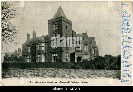 Residenz des Rektors, Campbell College, Belfast Stockfoto