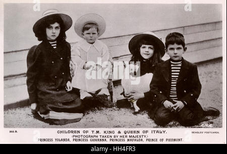 Die Kinder des Königs und der Königin von Italien Stockfoto