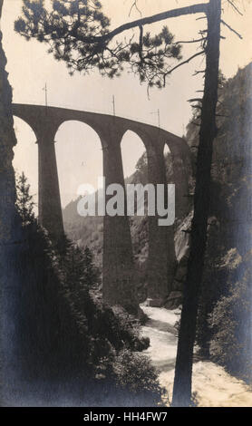 Landwasser Railway Viaduct, Filisur, Schweiz Stockfoto