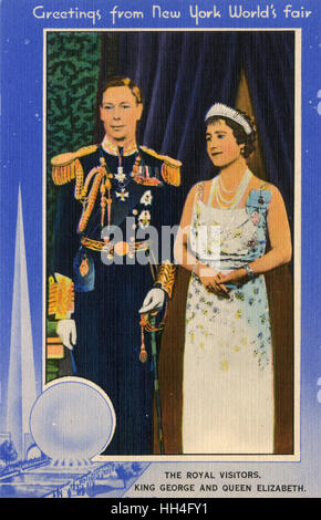 King George VI. Und Queen Elizabeth - New York World's Fair Stockfoto