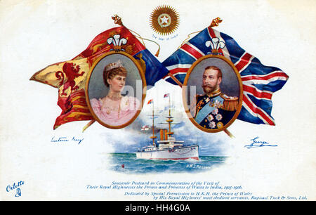 König George V und Königin Mary besuchen Indien Stockfoto