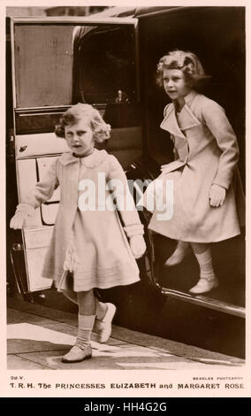 Prinzessin Margaret Rose und Prinzessin Elizabeth Stockfoto