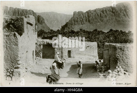 Dorf El-Kantara, Algerien - Wohnwagenstation Stockfoto
