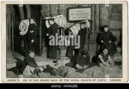 WW1 - amerikanische Matrosen haben die königlichen Gerichte abgeschrieben Stockfoto