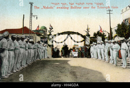 Maccabi wartet auf Balfour - Triumph Gate, Tel Aviv, Israel Stockfoto