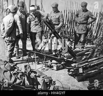 Kommunistisches China - japanische Waffen gefangen Stockfoto