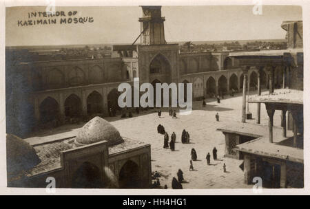 Innenraum der Moschee Al-Kadhimiya (Khadimain), Bagdad, Irak. Stockfoto