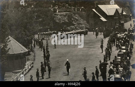 Britische Truppen auf Parade, Simla, Himachal Pradesh, Indien Stockfoto