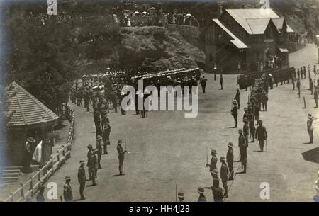 Britische Truppen auf Parade, Simla, Himachal Pradesh, Indien Stockfoto