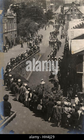 Britische Truppen auf Parade, Simla, Himachal Pradesh, Indien Stockfoto