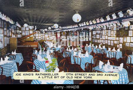 Joe King Völkchen, 17th Street und 3rd Avenue, New York City, USA - ein Retro-Stil Restaurant mit altmodischen deutsch-amerikanisch-irischen Küche. Stockfoto