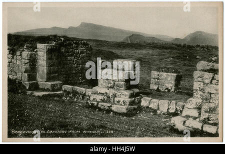 Hadriansmauer - Borcovicium (Festung der Houseteads) - Westtor Stockfoto