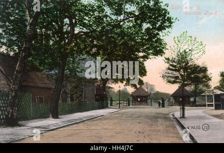 Eintritt zum Sutton Park, Sutton Coldfield, Birmingham Stockfoto