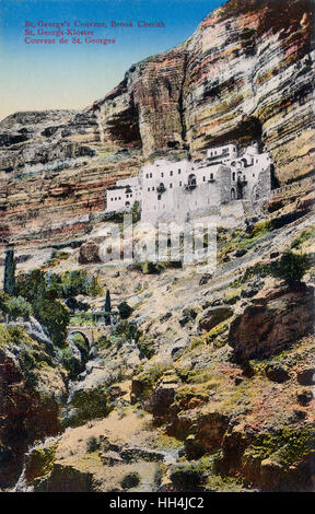 St. Orthodoxes Kloster George, Wadi Qelt, Palästina Stockfoto