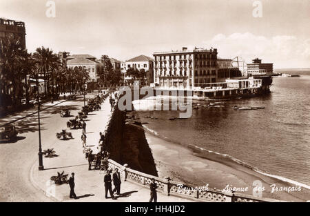 Avenue des Francais in Beirut (Beyrouth), Libanon Stockfoto