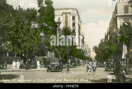 Ecke Kasr El-Nil und Sherif Pasha Street in Kairo Stockfoto