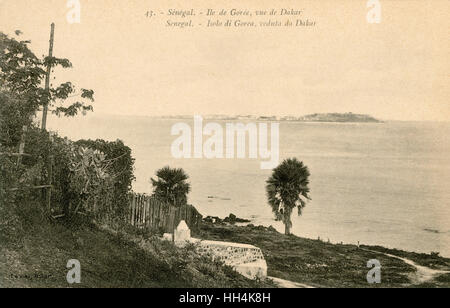 ╬le de GorÚe (Insel GorÚe) in der Ferne, Senegal Stockfoto