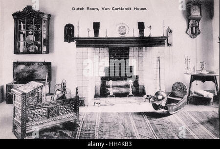 Dutch Room im Van Cortlandt House, Bronx, New York City Stockfoto