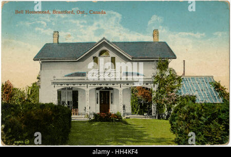 Melville House, die Familie Heimat von Alexander Graham Bell (wer das Telefon dort im Juli 1874 erfunden) in Brantford, Ontario, Kanada. Stockfoto