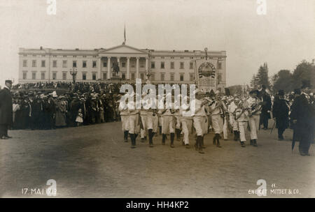 Foss Skole Boys' Band, Oslo, Norwegen Stockfoto