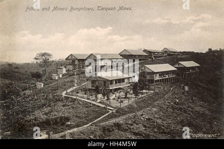 Bungalows, Tarquah Mines, Ghana, Gold Coast, Westafrika Stockfoto