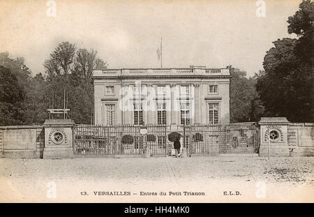 Laufende Restaurierung des Eingangs des Petit Trianon, Versailles Stockfoto