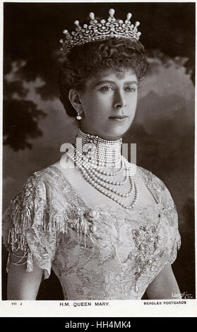 HM Queen Mary (von Teck) (1867-1953) - Königin von König George V - hervorragende fotografische Porträt. Stockfoto