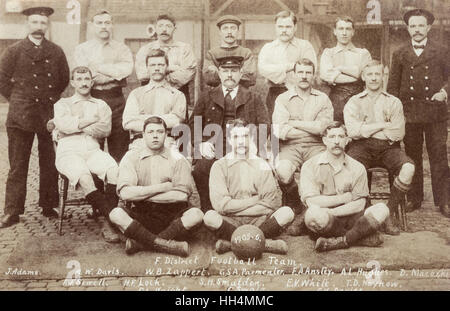 London Fire Brigade F District FC Fußballteam Stockfoto