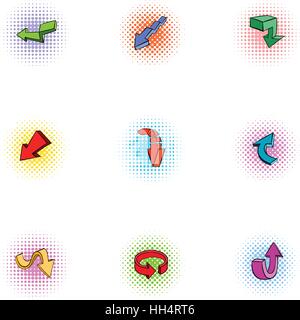 Cursor-Symbole-Set, Pop-Art Stil Stock Vektor