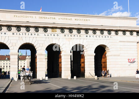Wien, Wien: Hofburg; Burgtor, 01. Old Town, Wien, Österreich Stockfoto