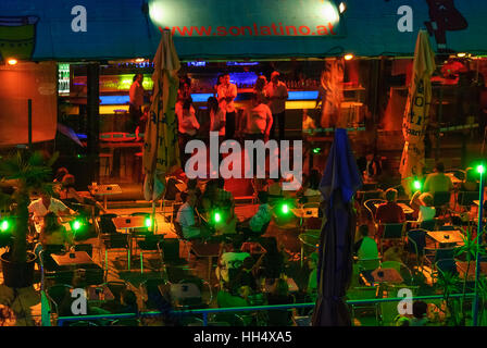 Wien, Wien: Vergnügen Viertel versunkene Stadt an der neuen Donau, schwimmende bar, 22., Wien, Österreich Stockfoto