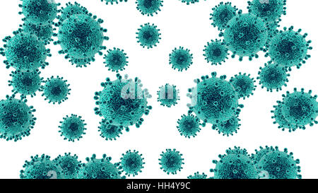 Bakterien-Virus 3D render Stockfoto